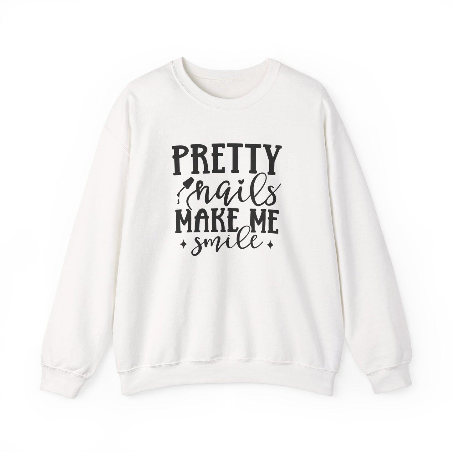 Pretty Nails Make Me Smile - Unisex Heavy Blend⢠Crewneck Sweatshirt