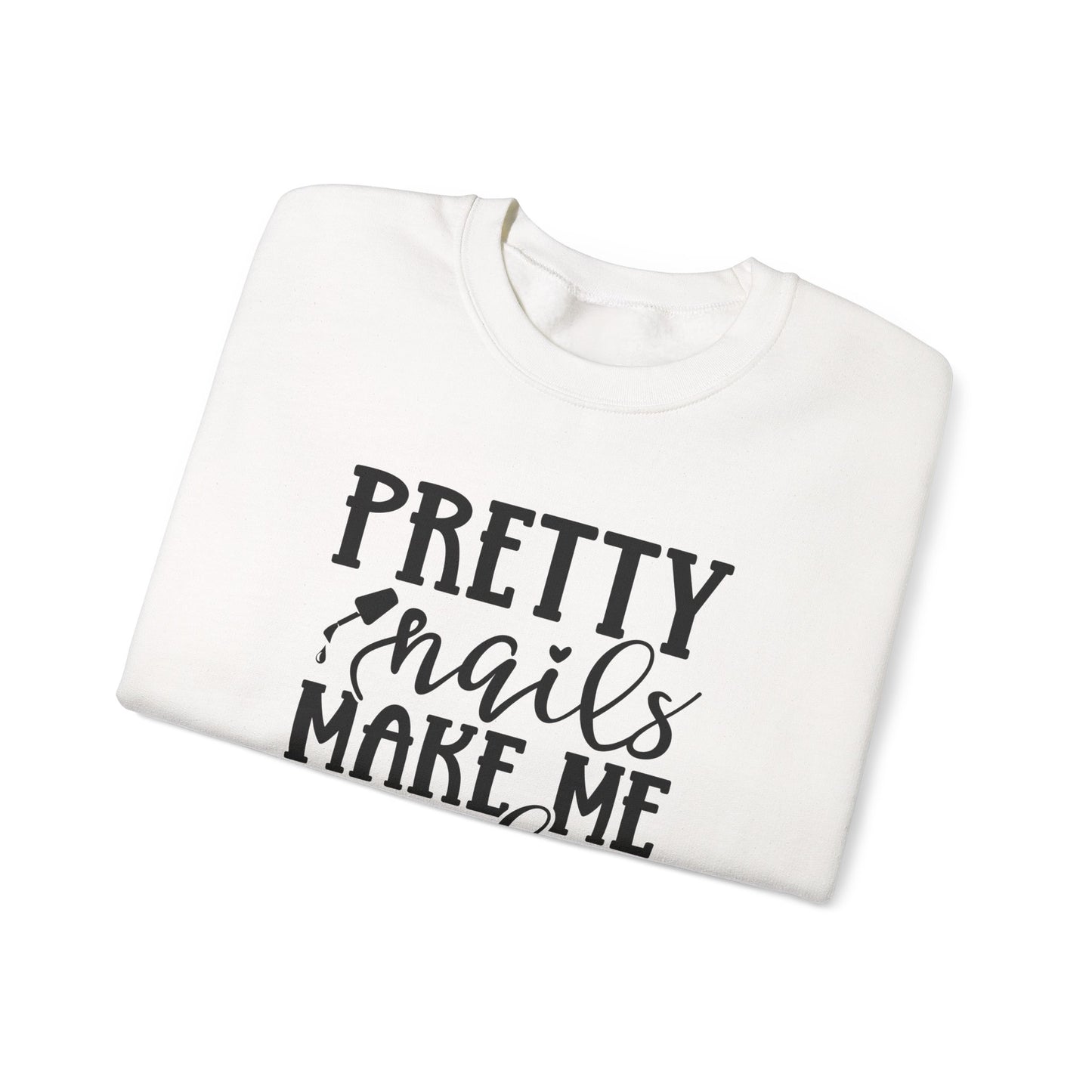 Pretty Nails Make Me Smile - Unisex Heavy Blend⢠Crewneck Sweatshirt
