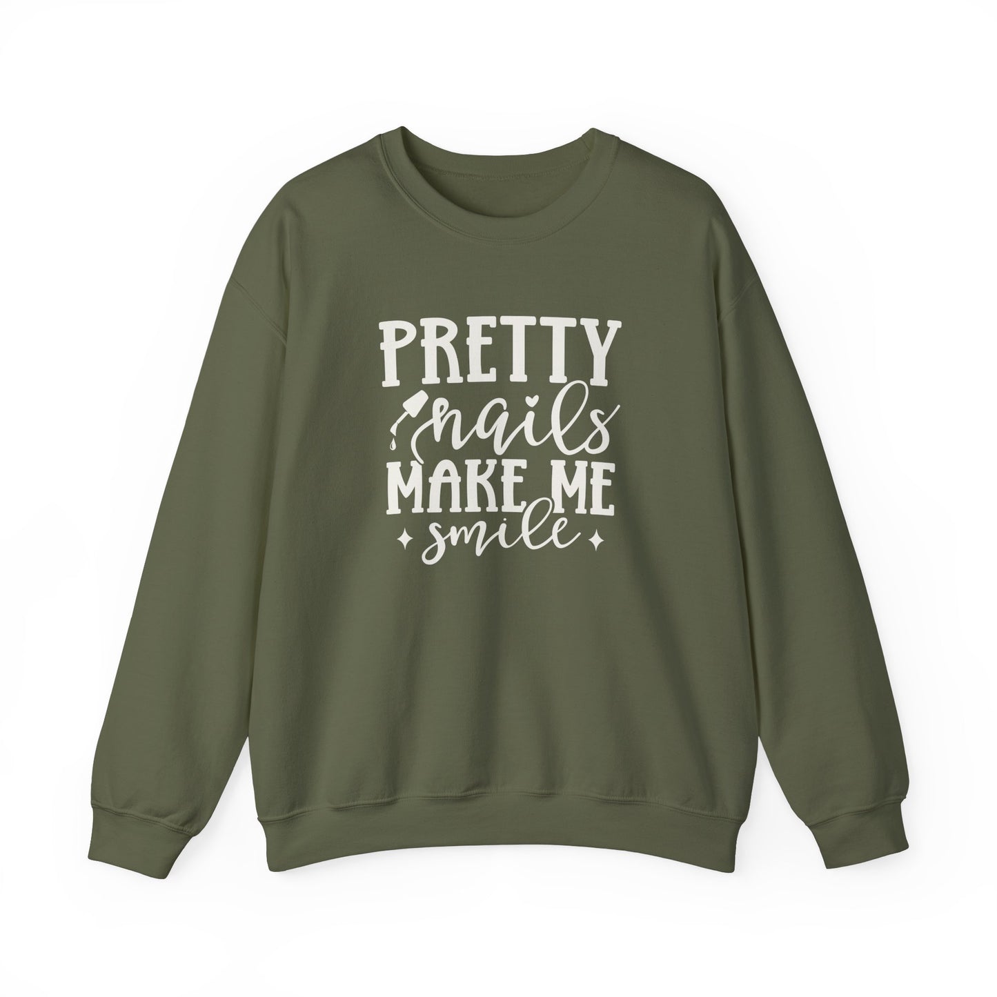 Pretty Nails Make Me Smile - Unisex Heavy Blend⢠Crewneck Sweatshirt