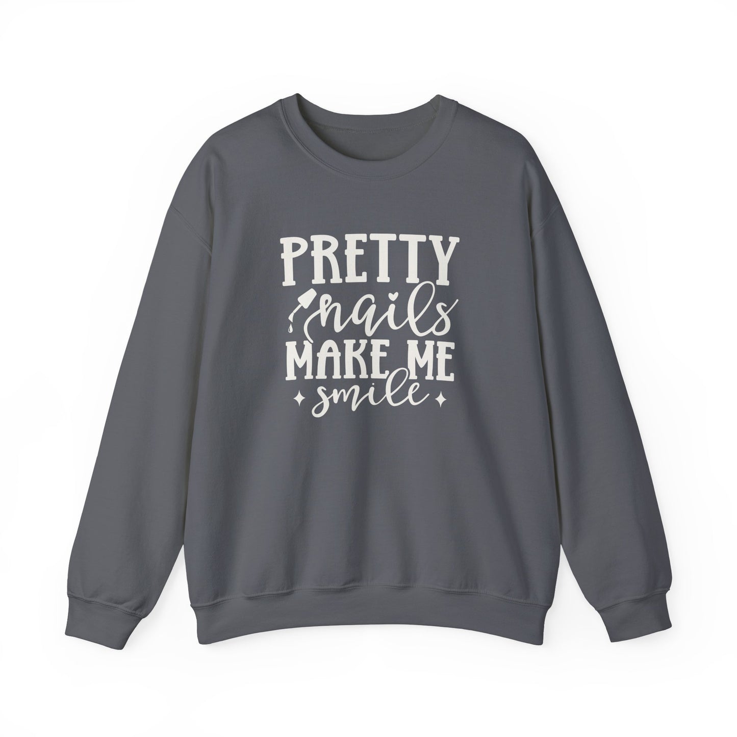 Pretty Nails Make Me Smile - Unisex Heavy Blend⢠Crewneck Sweatshirt