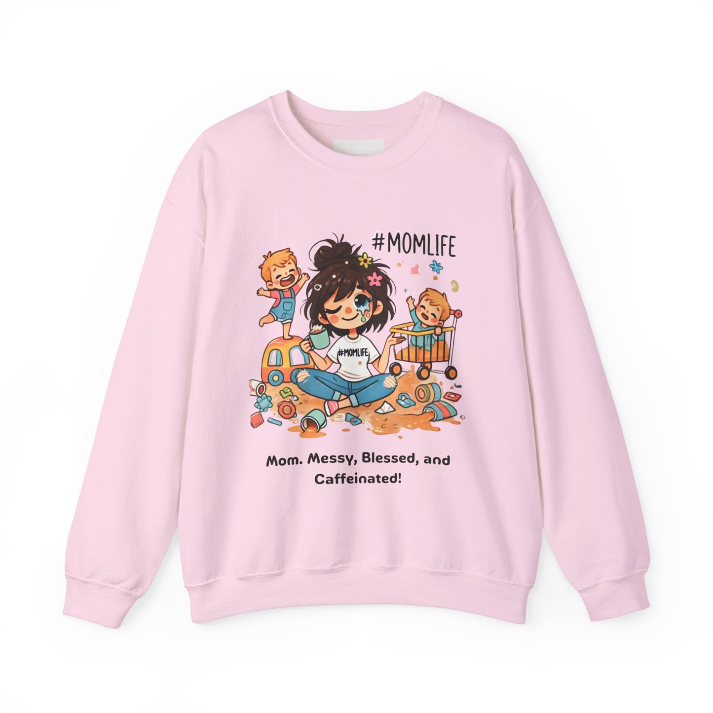 Caffeinated Mom Crewneck Sweatshirt