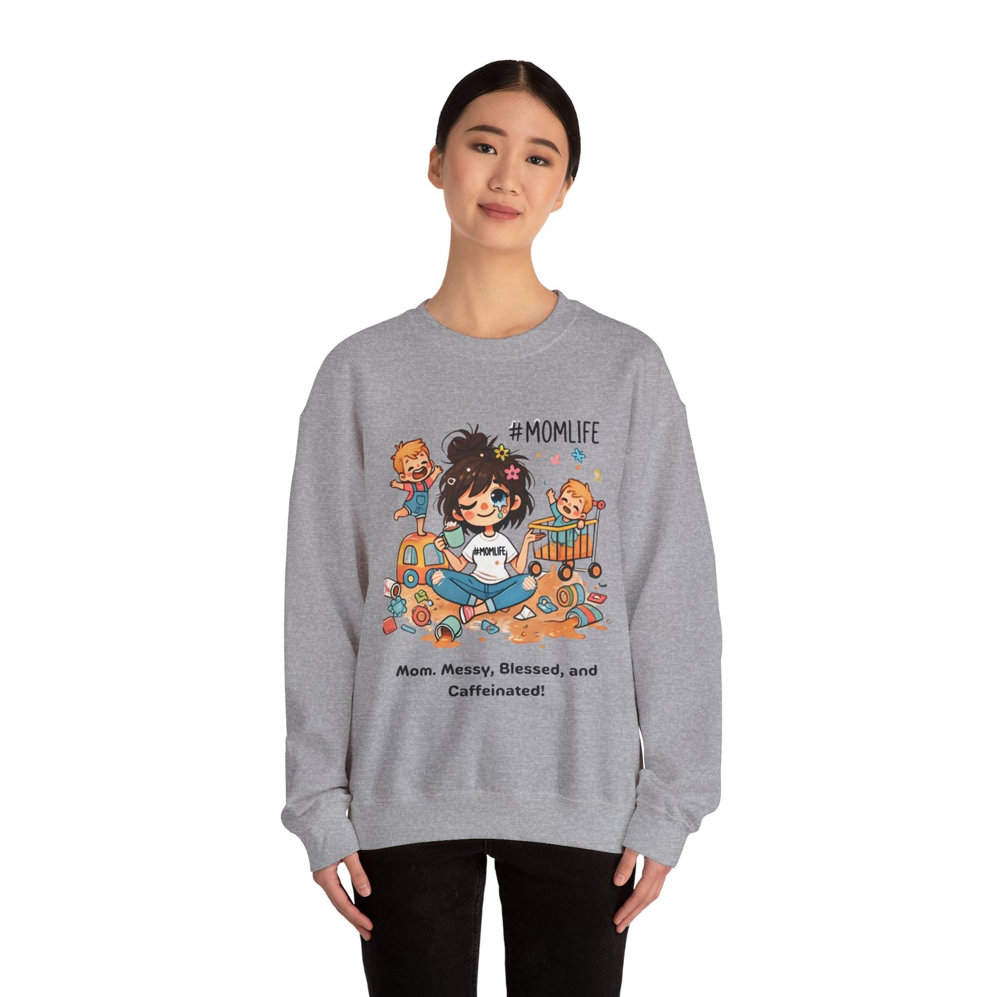 Caffeinated Mom Crewneck Sweatshirt