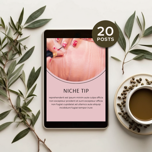 20 Editable Instagram Posts for Nail Tech Babes - Digital Download