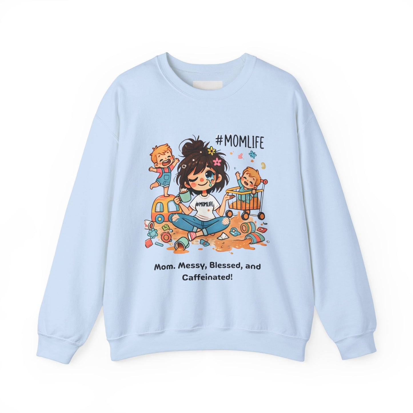 Caffeinated Mom Crewneck Sweatshirt