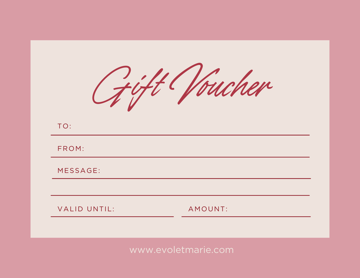 Evolet Marie Gift Card