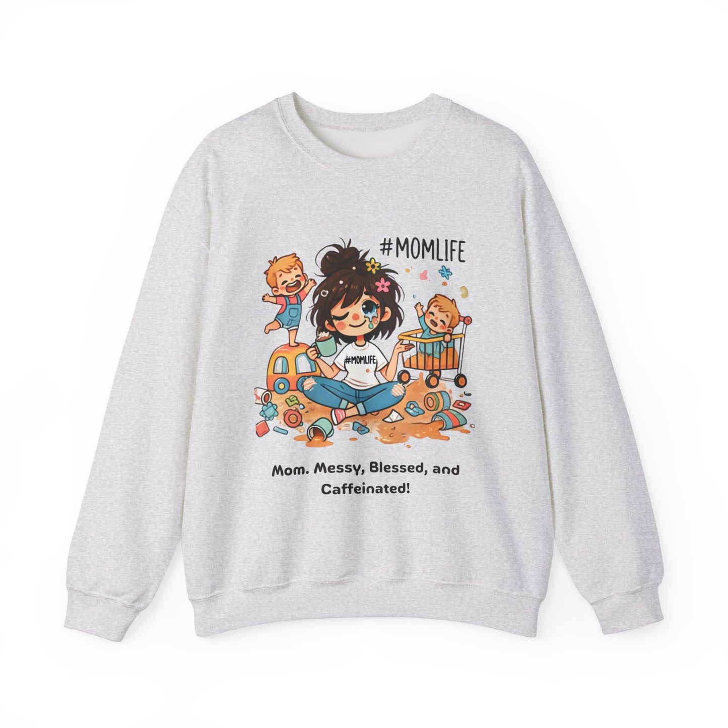 Caffeinated Mom Crewneck Sweatshirt