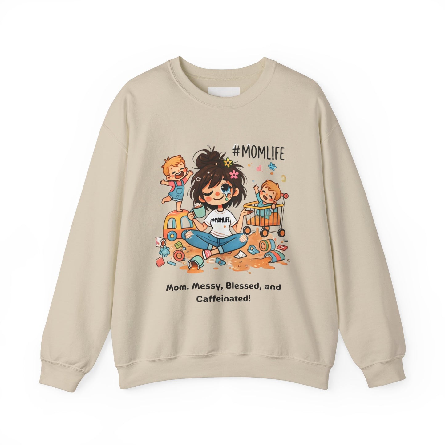 Caffeinated Mom Crewneck Sweatshirt