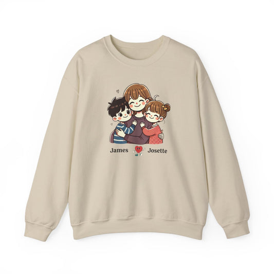 Personalized Mom & Kids Sweatshirt – Custom Name Edition